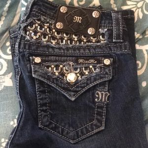Size 10 girls boot cut miss me jeans!